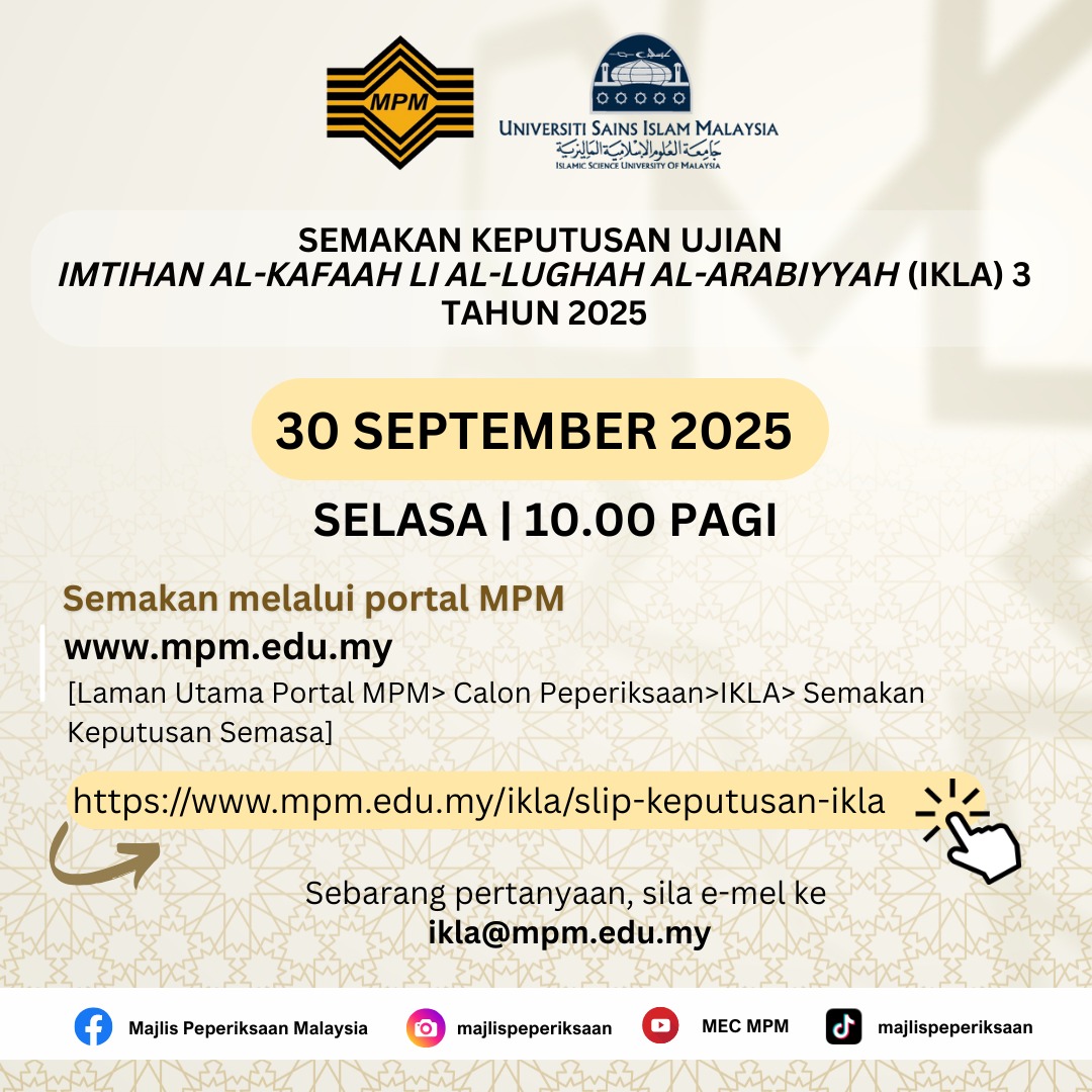 Semakan Keputusan IKLA 2025