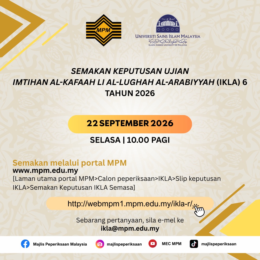 Semakan Keputusan IKLA 6 2026